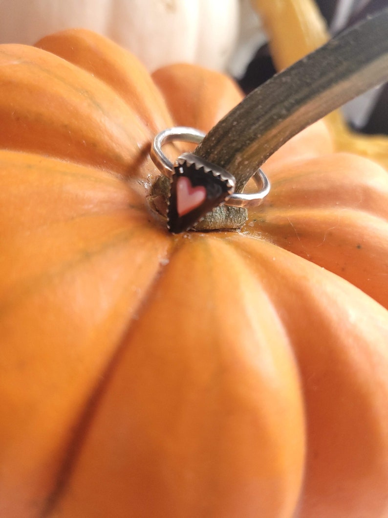 Handmade porcelain heart ring