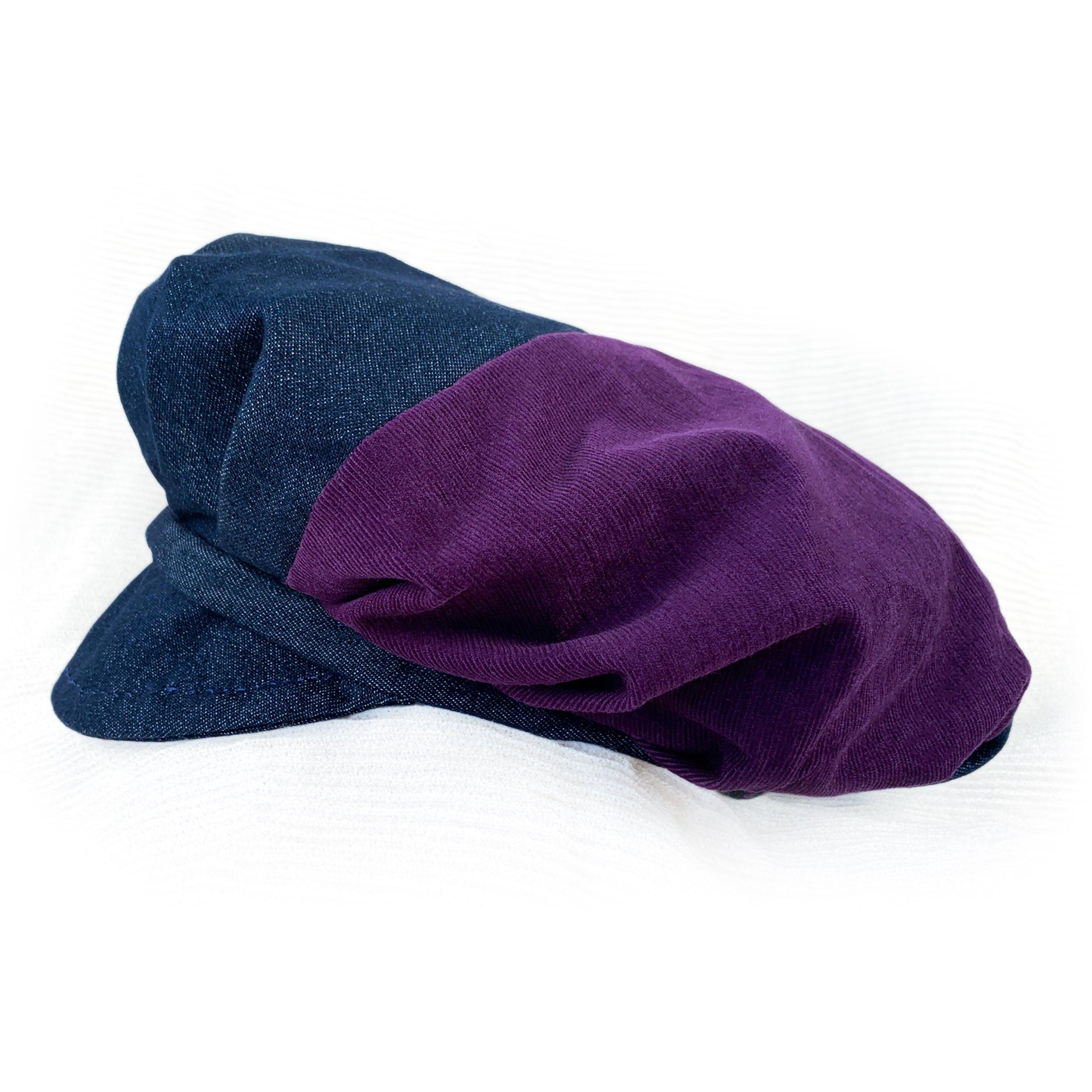 Dark Denim Hand Sewn Pageboy Hat Etsy