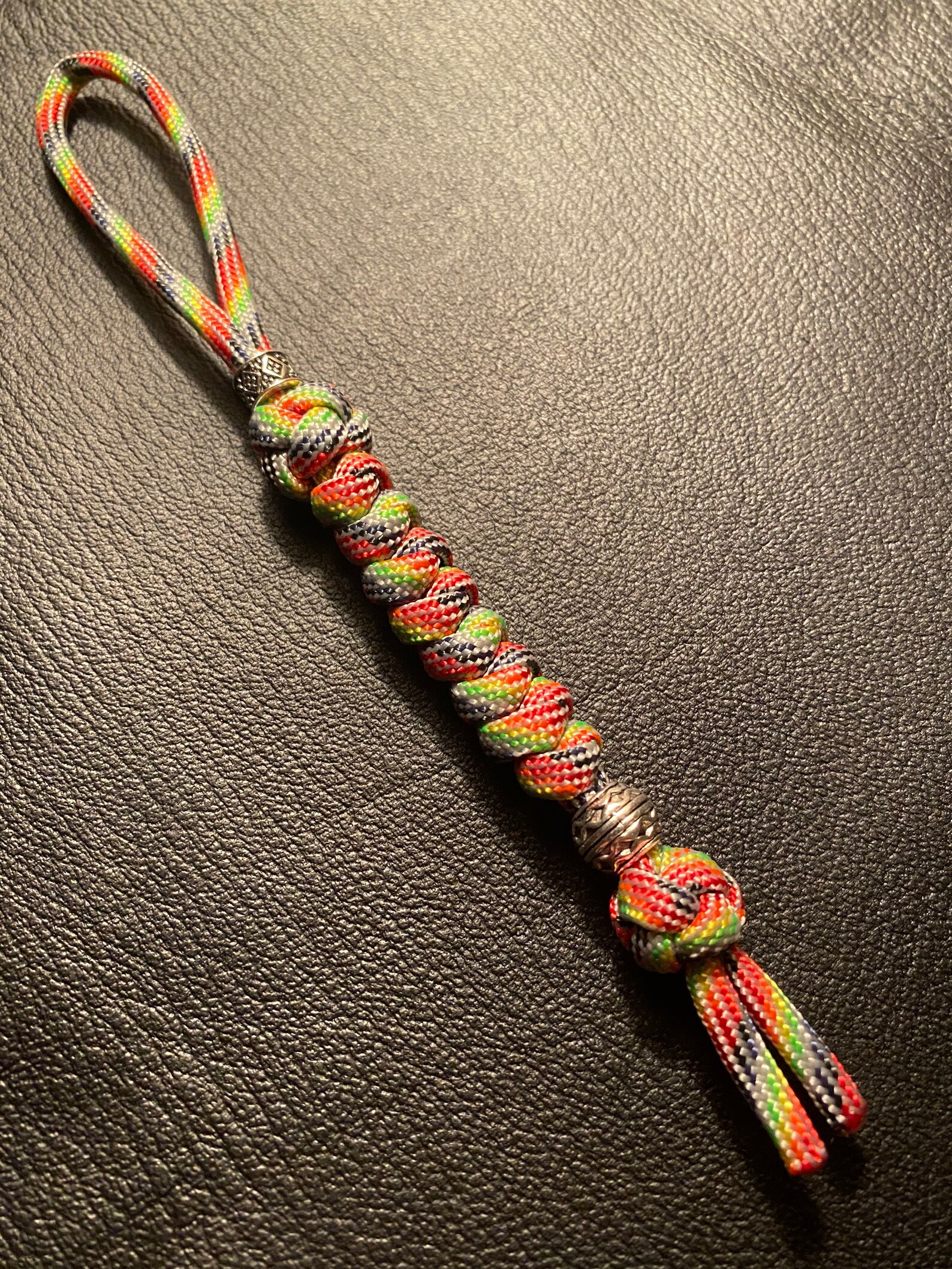 550 Paracord Knife LanyardBright Stripes Cord Snake Knot With Etsy