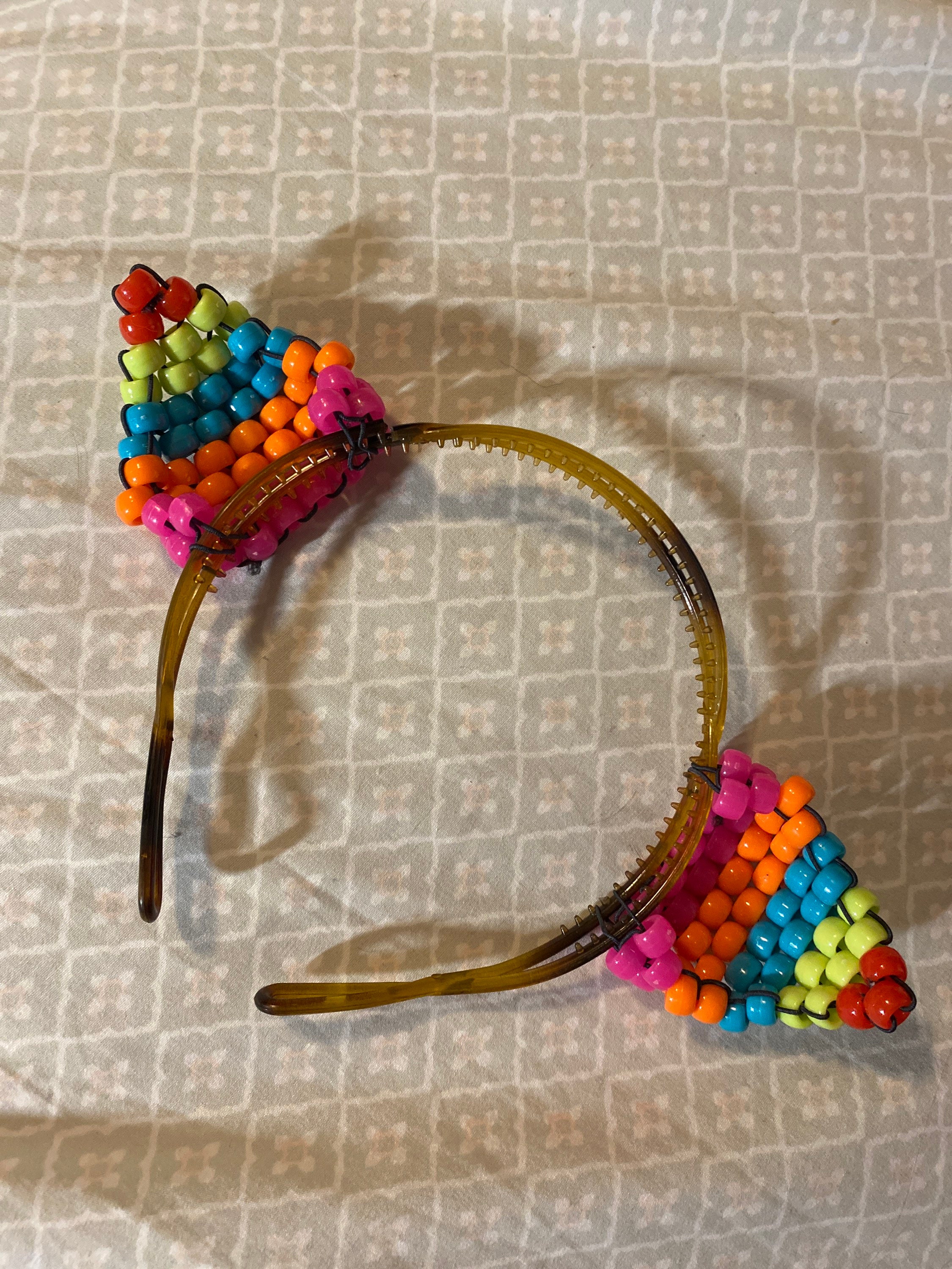 Kandi Rainbow Kitty Ears Etsy
