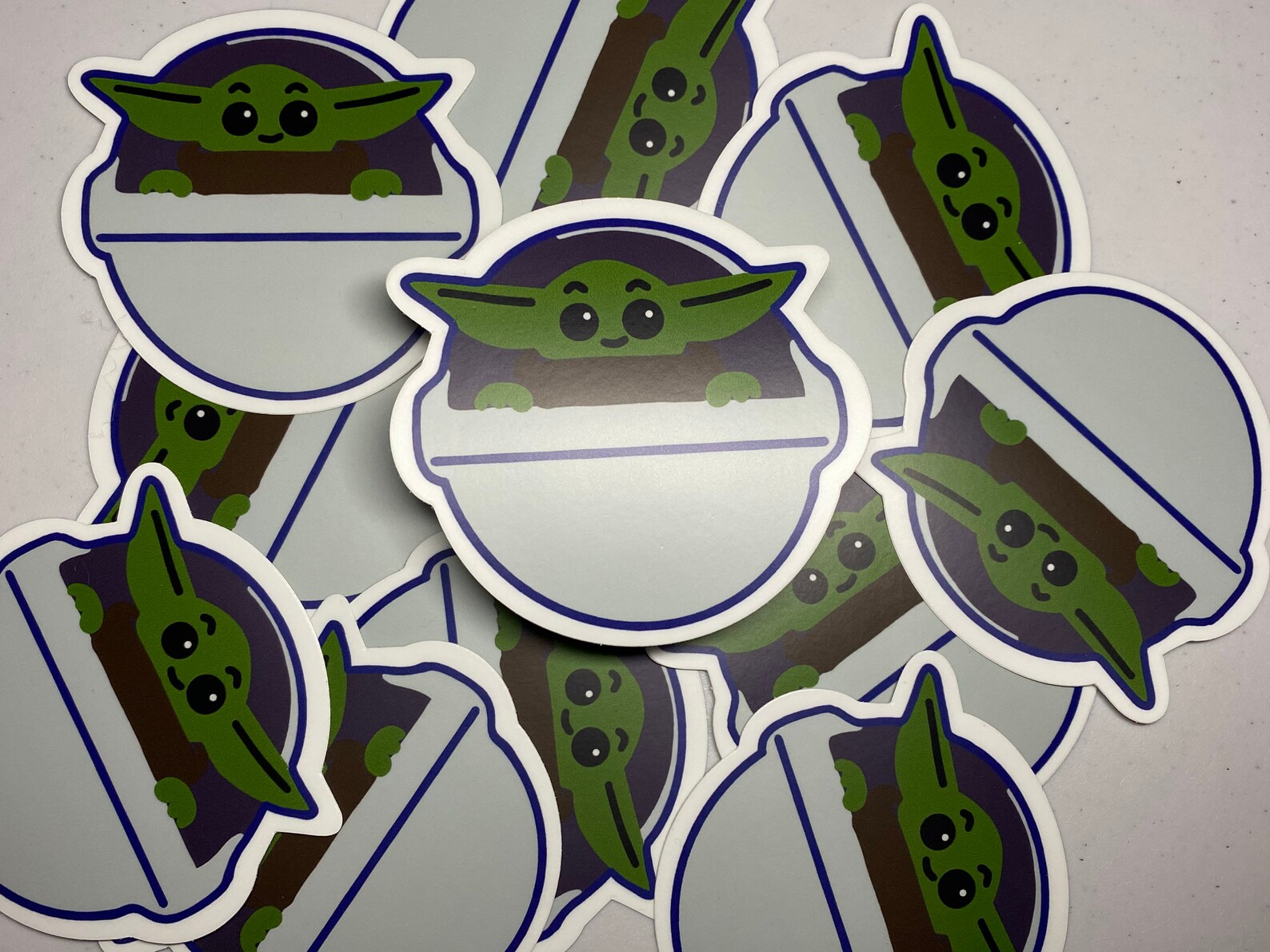 Sticker Baby Yoda in Carrier Pod Etsy