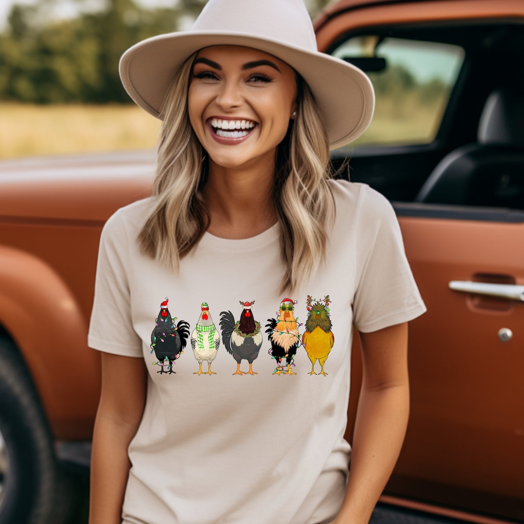 Chicken Christmas Shirt, Cute Chicken Christmas, Chicken Lover Shirt