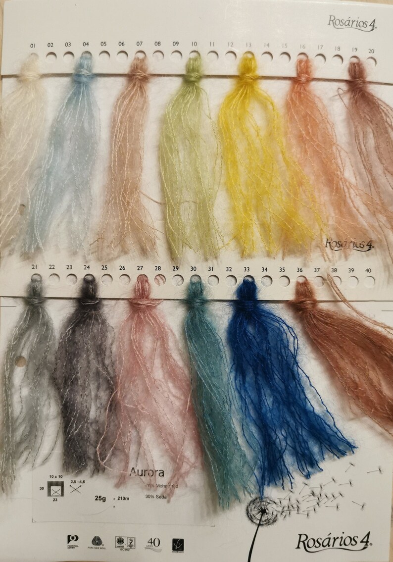 Knittig yarn Lace yarn Rosarios4 Aurora Mohair Silk yarn superkid mohair Mohair yarn