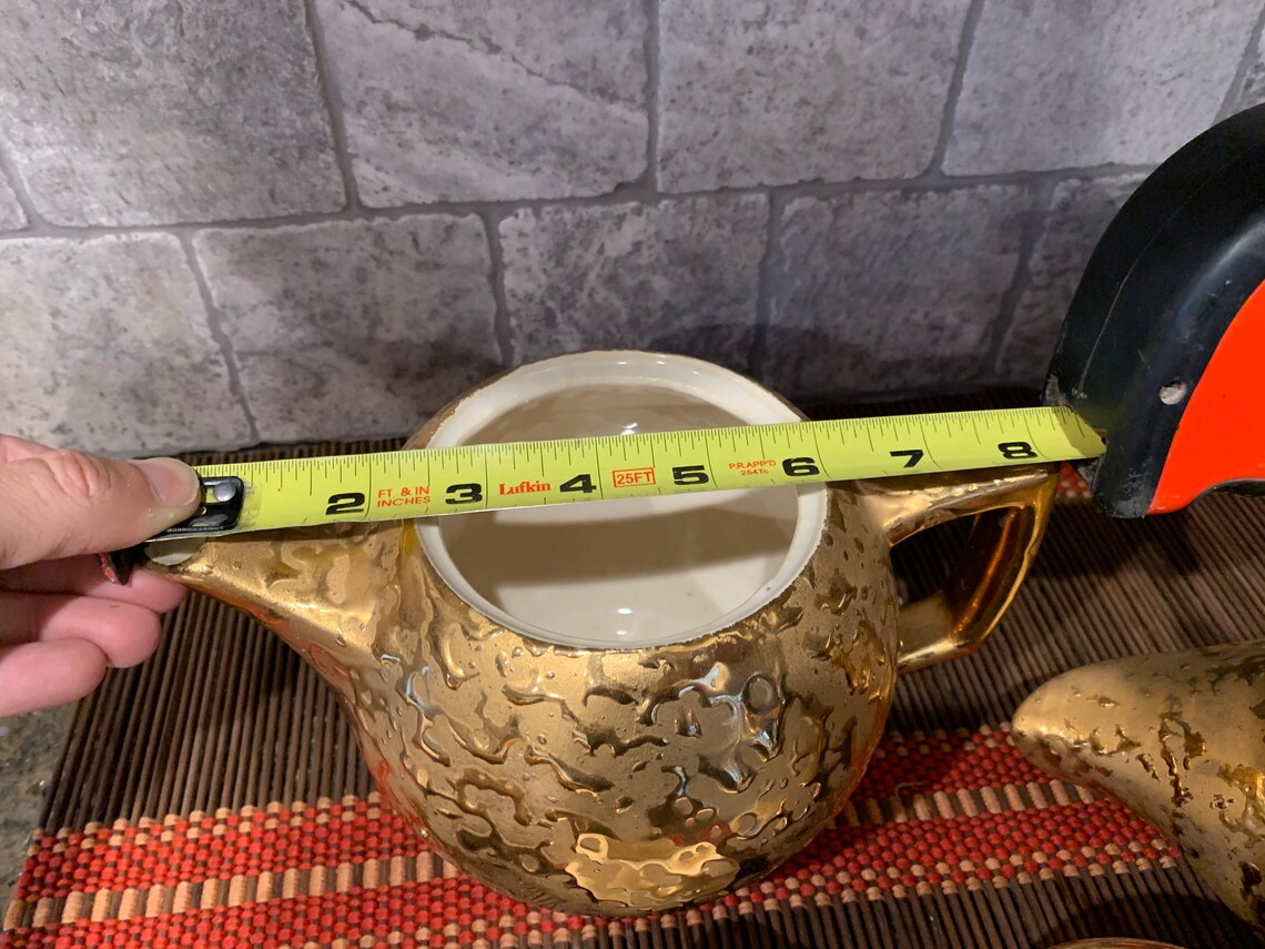 Mccoy Vintage 24k Gold Plated Tea Set Etsy