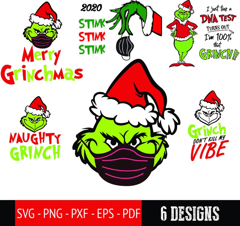 Download Grinch Svg Bundle for Cricut and Sihouette Grinch Face Svg ...