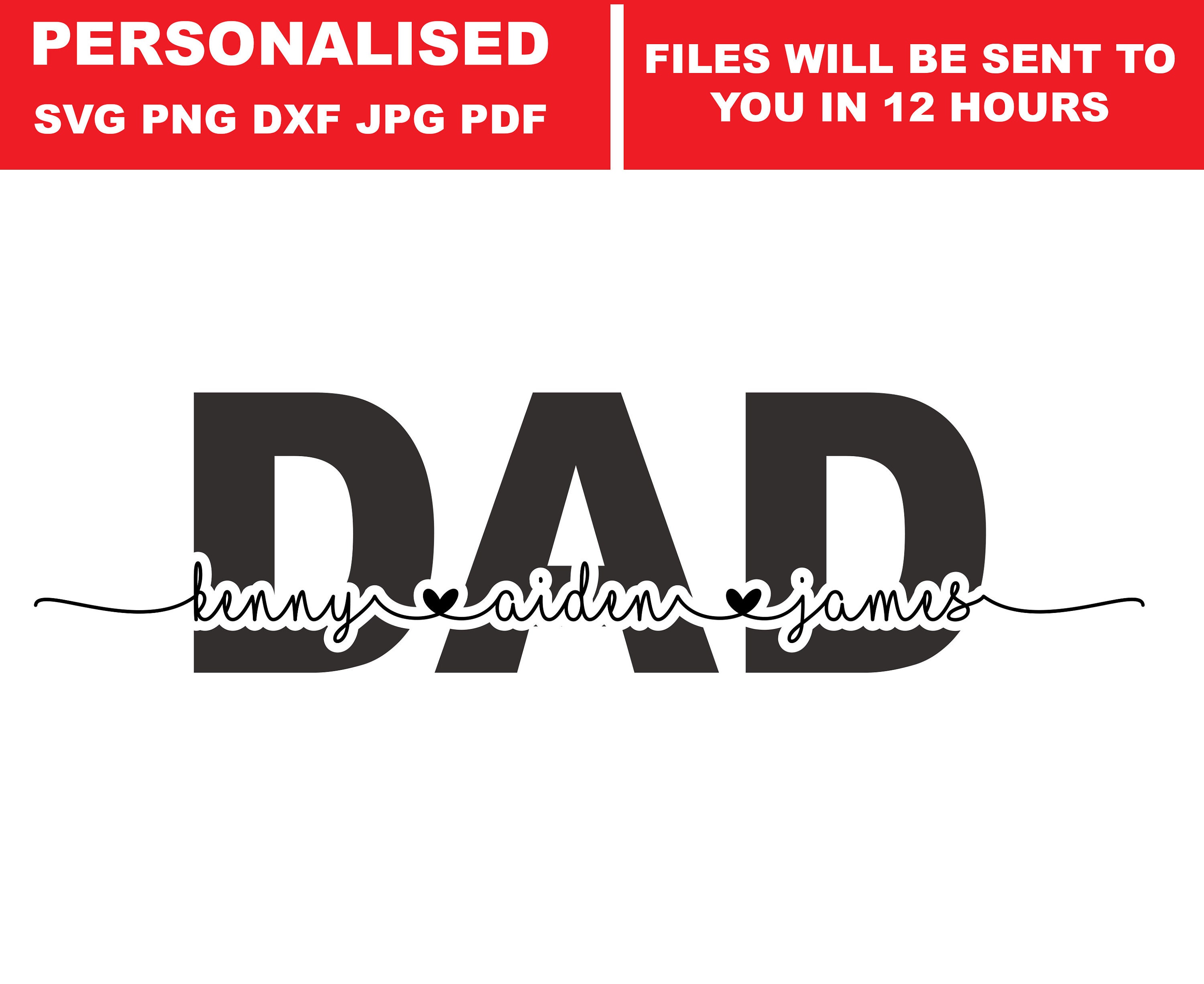 Download Dad svg Dad Monogram svg Dad With Names Svg Dad With Kids ...