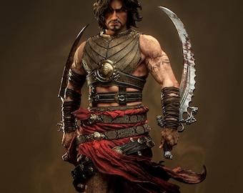 Prince of Persia Resin Figure Statue Collectible, Video Game Character Fan Art, Gaming Room Decor Gift for Prince of Persia Fans 40cm