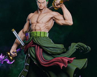 Roronoa Zoro, One Piece Resin Figure Statue Collectible, Anime Character Fan Art, Gaming Room Decor Gift for One Piece Fans 1/6