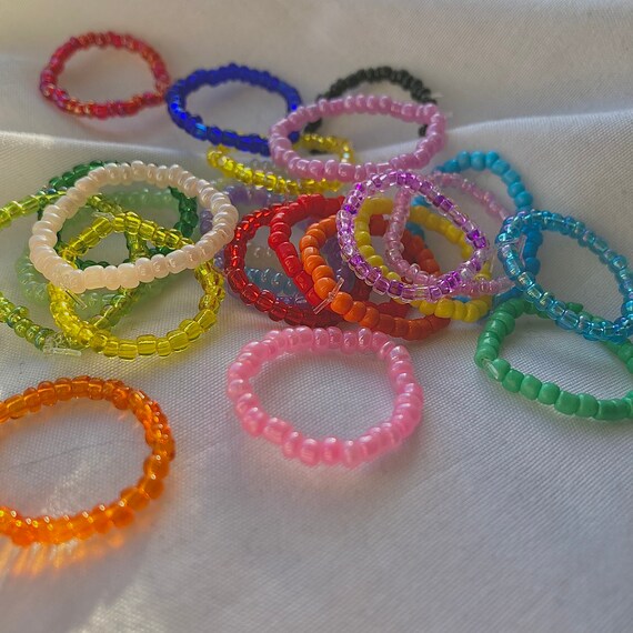 Seed bead shop rings