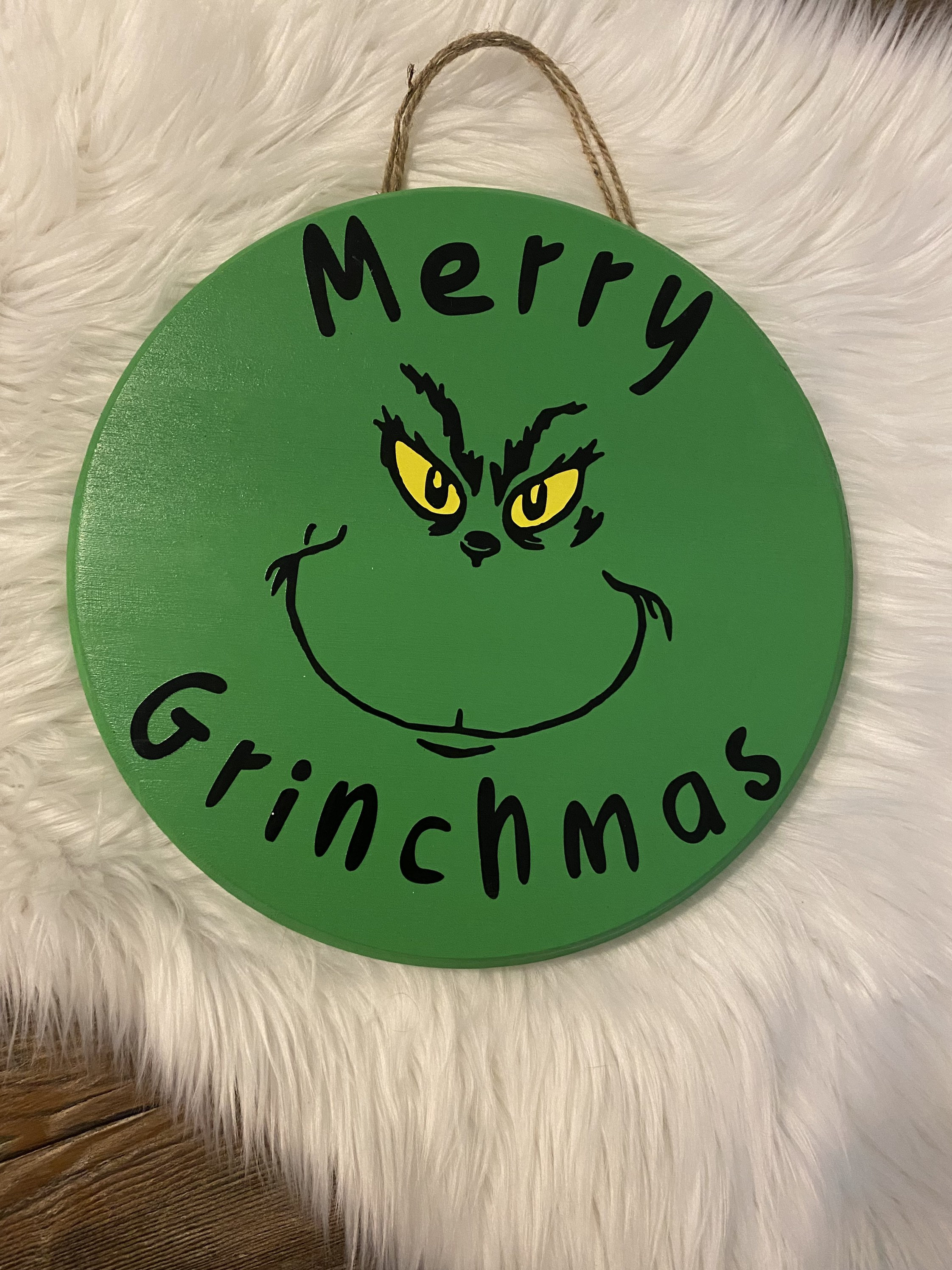 Merry Grinchmas Christmas door sign  Etsy
