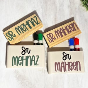Personalisierter Whiteboard Radiergummi / Benutzerdefinierte Geschenk für den Lehrer / Zurück in der Schule / Ende des Jahres Lehrer Wertschätzung / Magnetischer Marker Halter für das Klassenzimmer