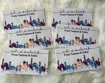Personalized eidi envelopes / eid money envelopes / Eid cash envelopes / Eidee / Eid Mubarak envelopes