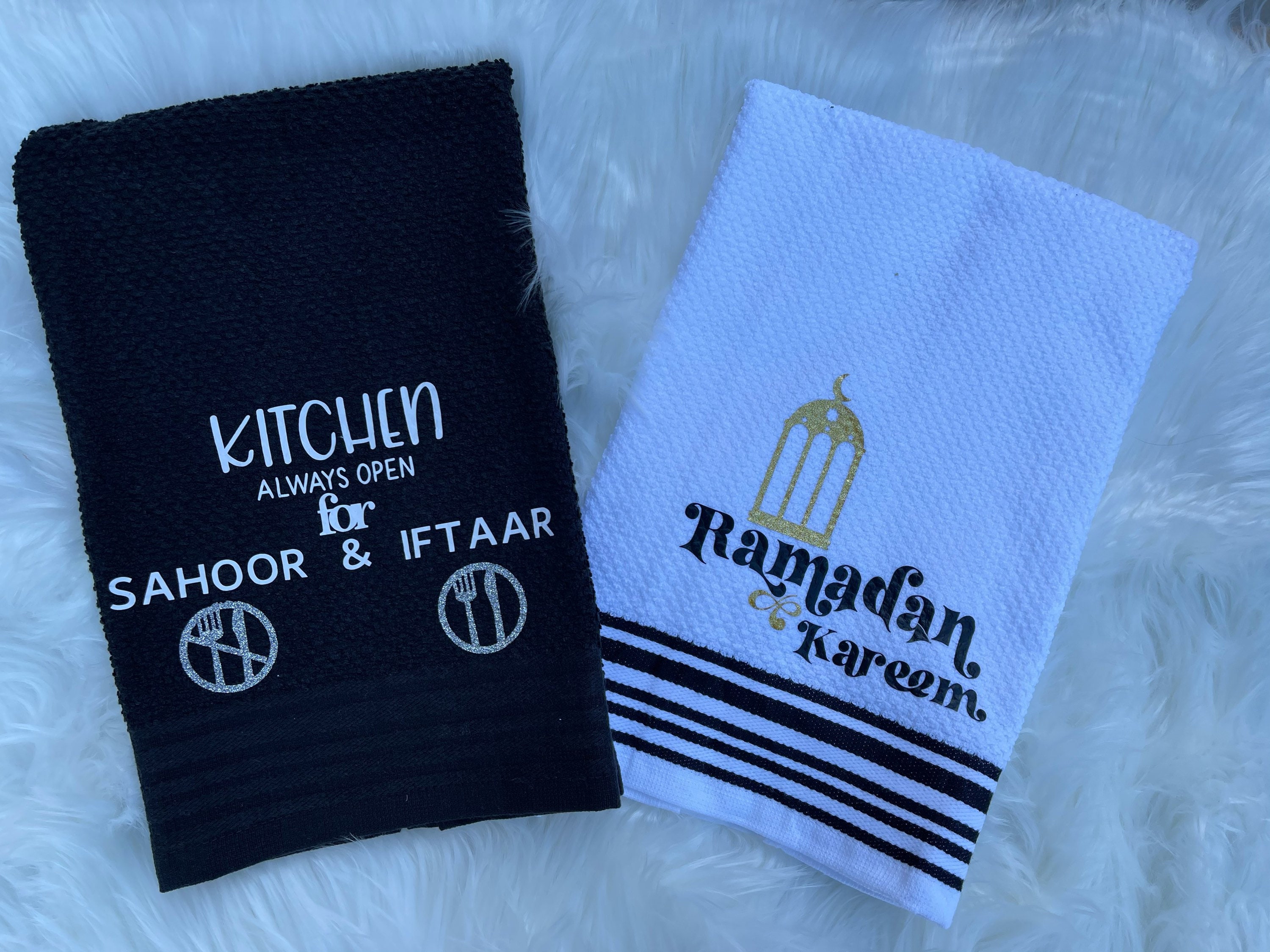 Ramadan Moubark hand Towels Set of Two Gold main image 0