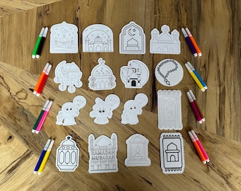 Colorez votre propre aimant du ramadan / cadeaux du ramadan pour enfants / cadeau du ramadan / activité bricolage du ramadan / cadeaux du ramadan