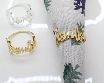 Bismillah napkin rings / Ramadan table decor / house warming gift / Islamic gifts / Muslim table setting