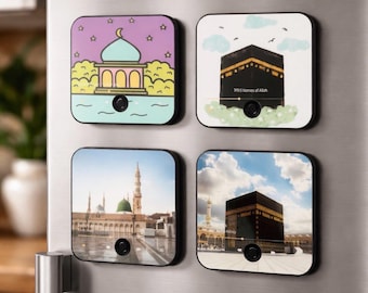 Imanes de recitación del Corán / Regalos musulmanes / Regalo de Ramadán / Regalos de Eid / Imanes islámicos para la nevera