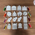 Color your own ramadan magnet / kids ramadan favors / ramadan gift / DIY ramadan activity / ramadan gifts