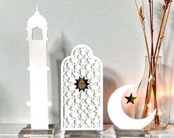 Ramadan / Ramadan woondecoratie / Islamitisch decor / Eid decor / Ramadan Mubarak / Islamitische geschenken / Ramadan cadeau / Halve maan / Mineret