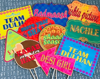 Desi wedding props / Wedding photo props / desi wedding mehndi props / photo booth props / Indian wedding / Pakistani wedding