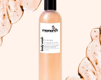 Bodywash – Sinaasappelcrème | Zachte hydraterende bodywash | Handgemaakte luxe douchegel voor een zachte, stralende huid | Spa-achtige routine