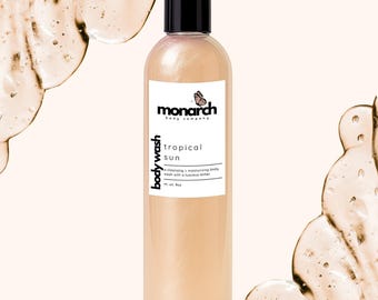 Body Wash – Tropical Sun | Gentle Hydrating Body Wash | Handmade Luxury Shower Gel for Soft, Glowing Skin | Spa-Like Routine