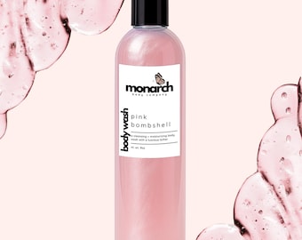 Body Wash – Pink Bombshell | Gentle Hydrating Body Wash | Handmade Luxury Shower Gel for Soft, Glowing Skin | Spa-Like Routine