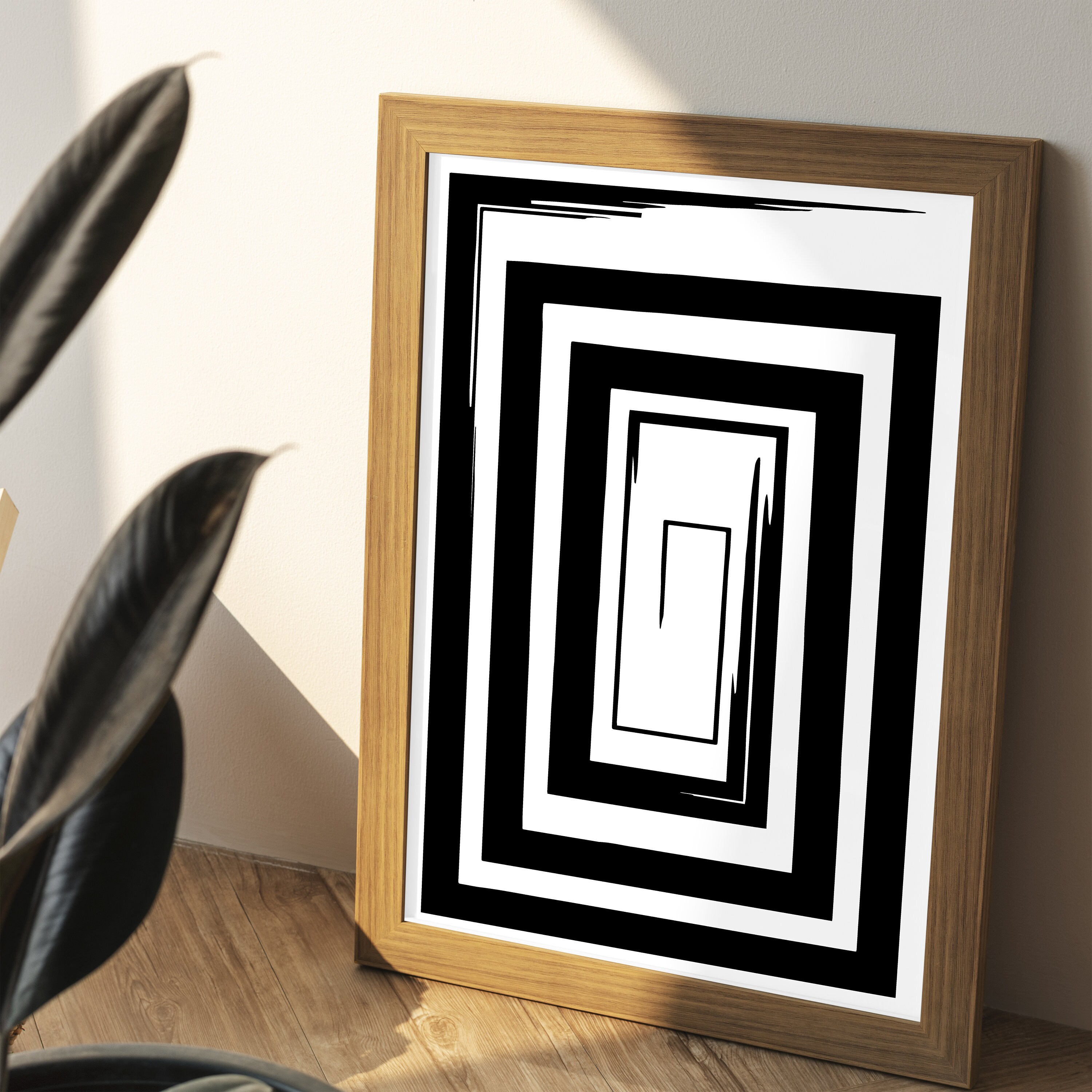 Black and White Art PRINTABLE, Abstract Continuous Line Art Print