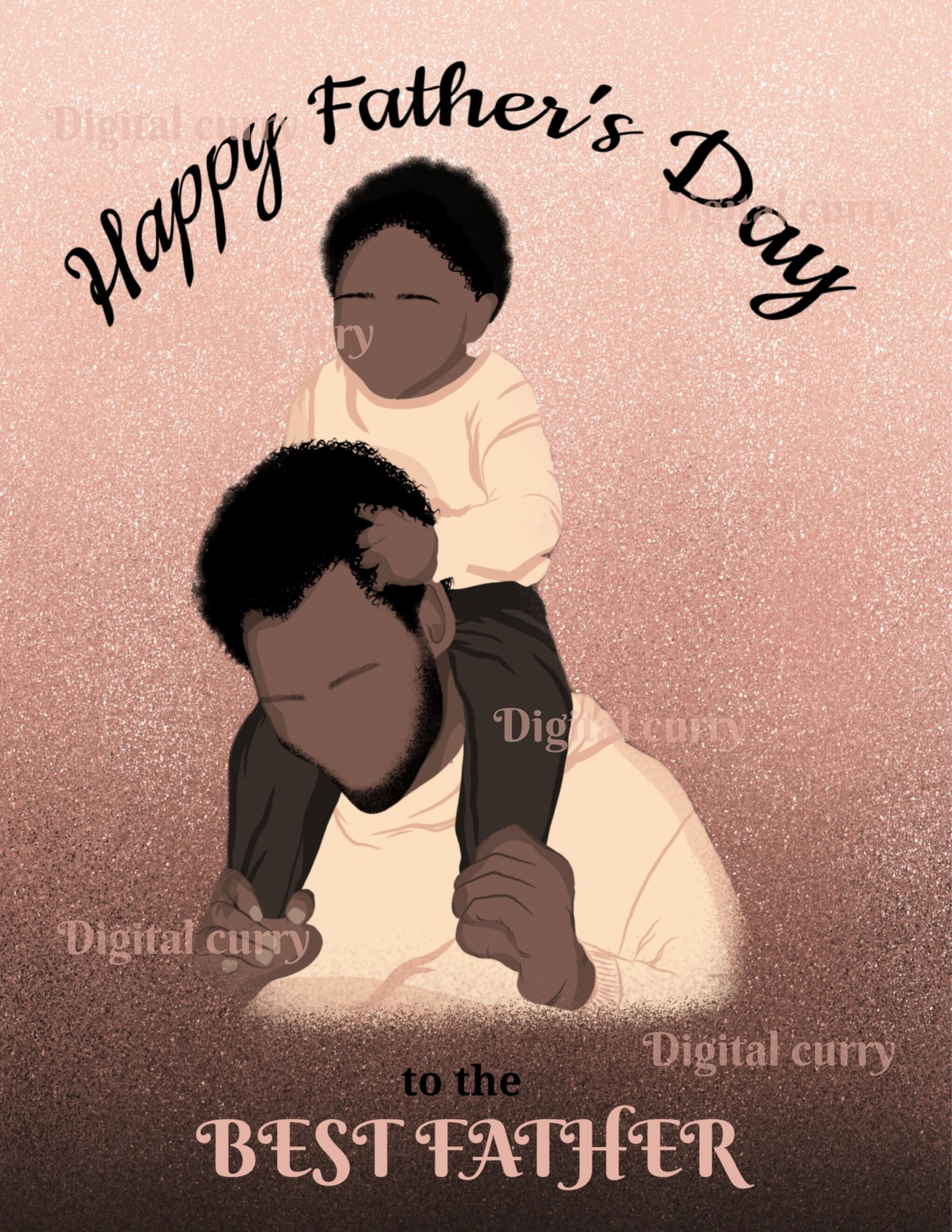 Black Father Father's Day Card PRINTABLE Gift From - Etsy Canada