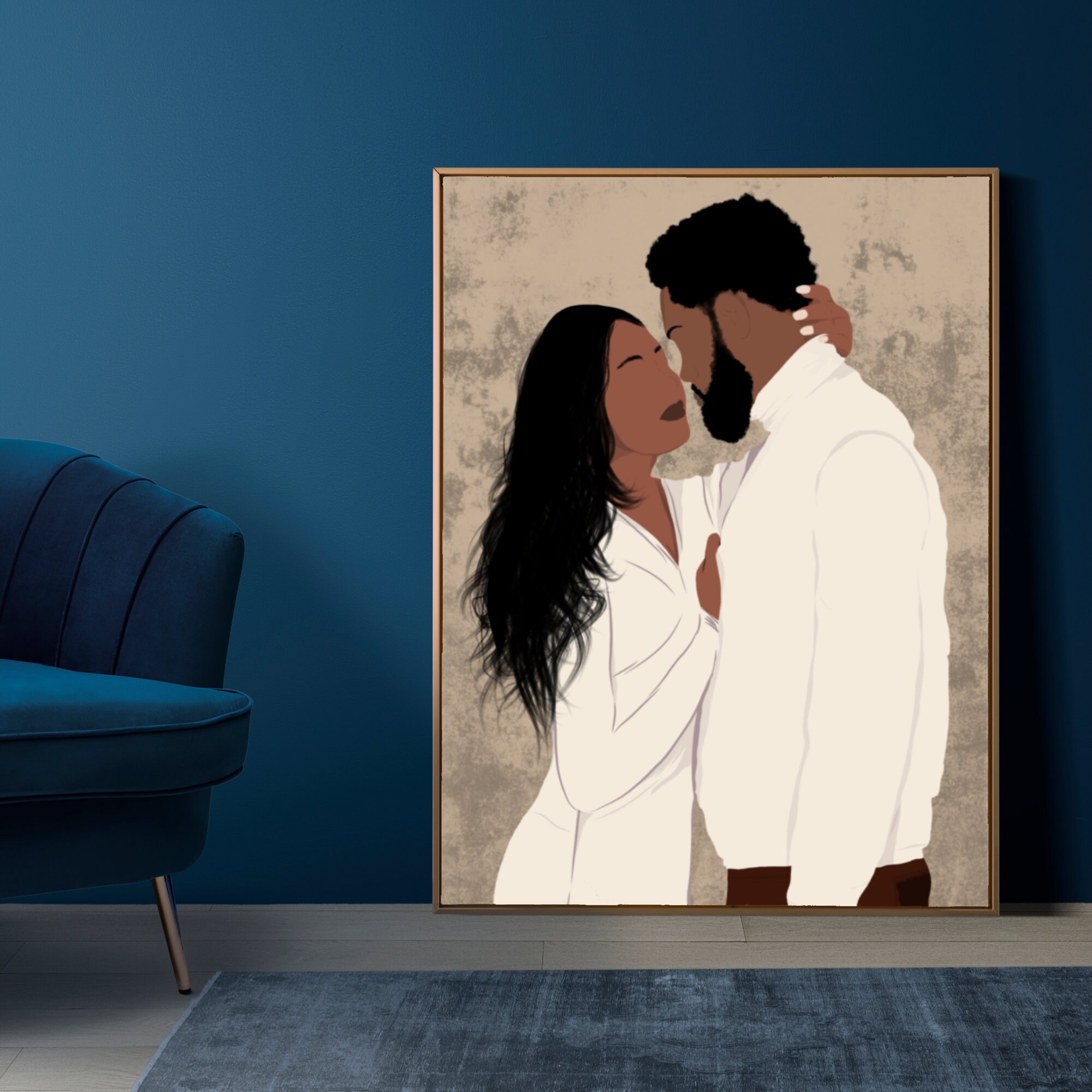 Black Couple Wall Art PRINTABLE Black Woman Men Art Print Etsy
