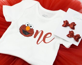 elmo onesie baby