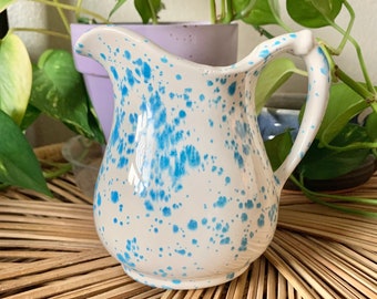 Arnel’s Milk Creamer Small Pitcher Ceramic Drinkware Kitchenware Vintage Speckled Glaze