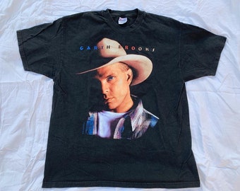 Vintage Garth Brooks 1998 Concert Tour Shirt from Blue Rose Inc. Hanes 90s Country Music Band T-Shirt Tee