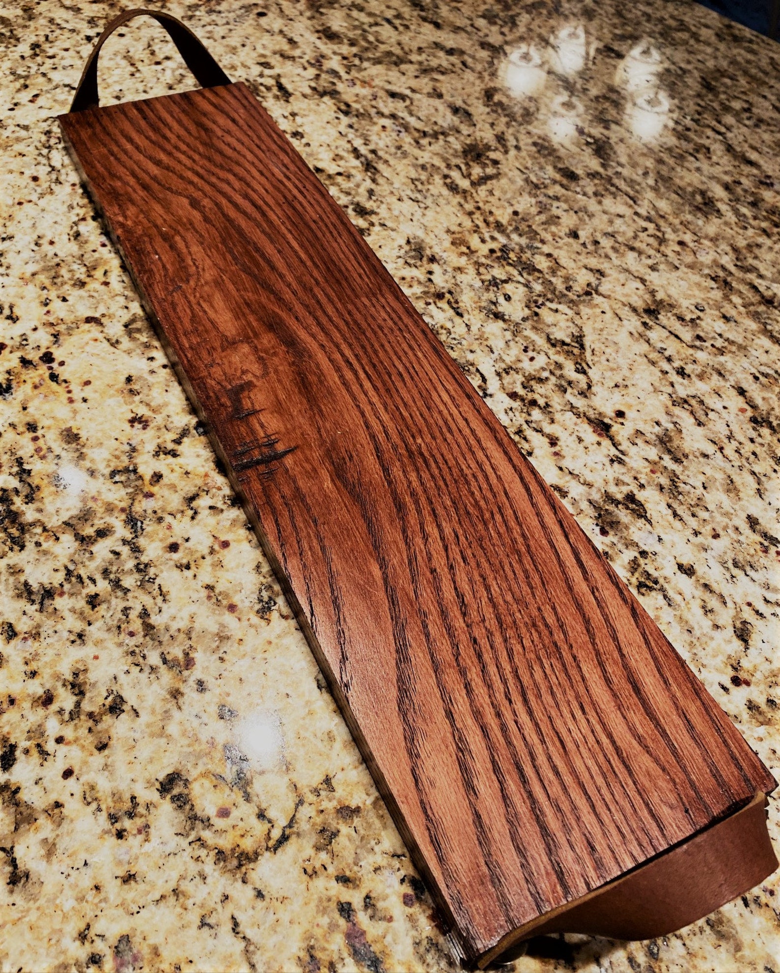 Wooden Display Board With Leather Handles Etsy