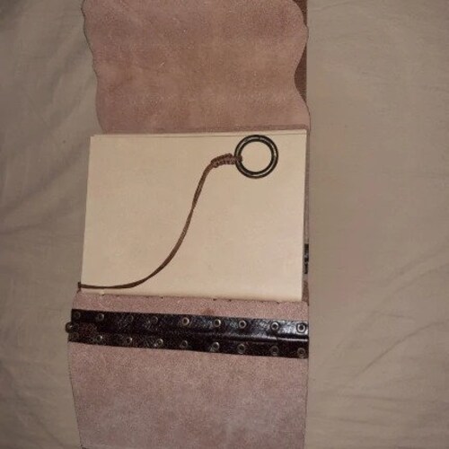 Hand Made Leaf Bound Leather Journal - Books