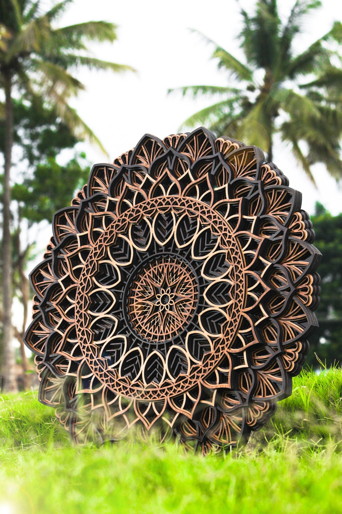 Wood Multilayer Mandala Wall Décor for Indoor Wall Hanging Etsy
