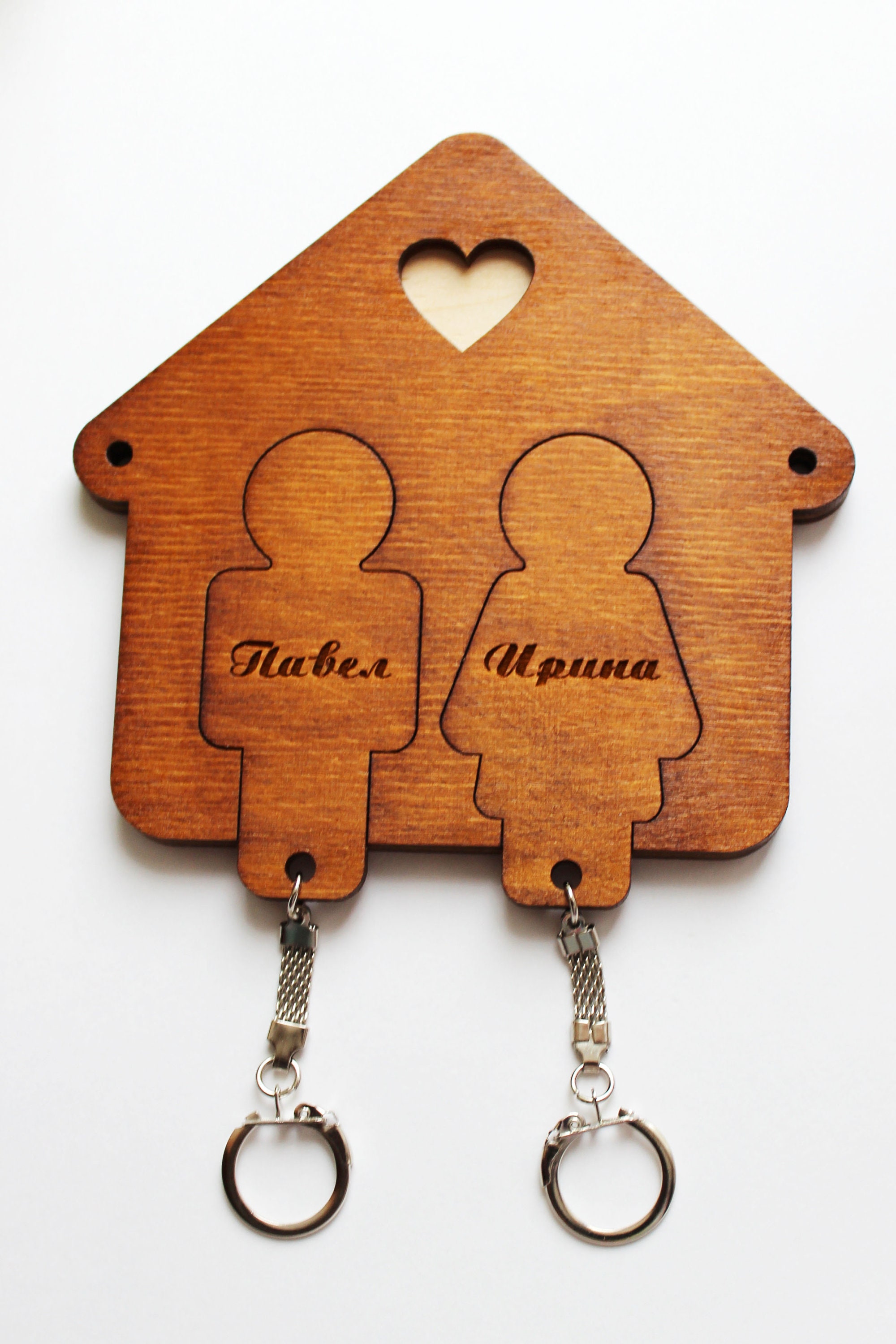 Family key holder for wall small. Personalized family key Etsy