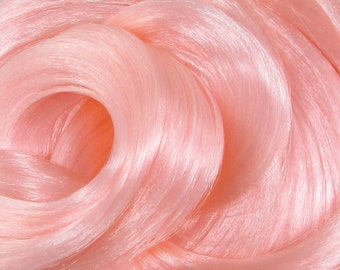 Nylon Doll Hair - Rosedust Pink for Rerooting Custom Fashion Dolls, Doll Rehair, Reroot Tool Rehairing