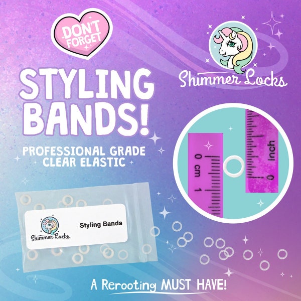 Doll Hair Styling Bands - Professional Grade Latex-Free Doll Elastic Bands 3/16 inch for  Dolls, , Bratz, Integrity