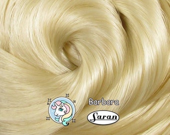 Barbara Blonde Saran Doll Hair for Rerooting Custom Fashion Dolls, 38-Inch
