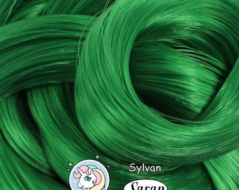 Sylvan Green Saran Doll Hair for Rerooting Custom Dolls, 38-Inch