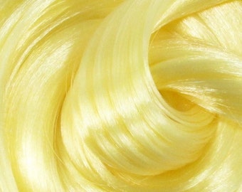 Nylon Doll Hair - Cornsilk Pale Yellow for Rerooting Custom Fashion Dolls, Doll Rehair, Reroot Tool Rehairing