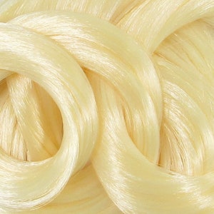Life&#39;s a Bleach Blonde Nylon Doll Hair for Rerooting Custom Fashion Dolls, 38-Inch
