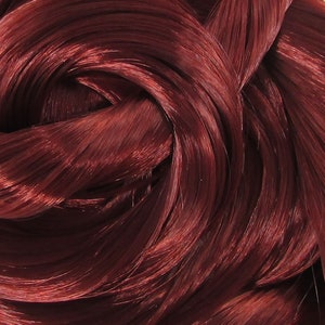 Nylon Doll Hair - Annatto Auburn Red for Rerooting Custom Dolls, Doll Rehair, Reroot Tool Rehairing