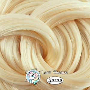 Last Chance Blonde Saran Doll Hair for Rerooting Custom Fashion Dolls, 38-Inch