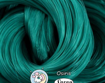 Osiris Teal Green Saran Doll Hair for Rerooting Custom Dolls, 38-Inch