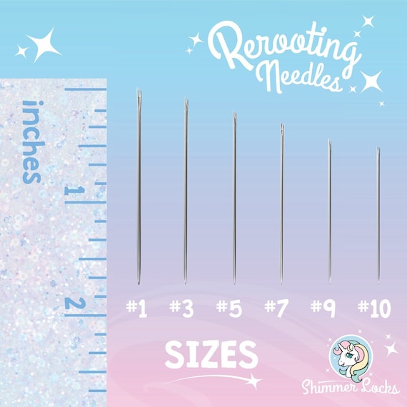 Doll Rerooting Needles 4-Pack for Customizing Dolls, Steel