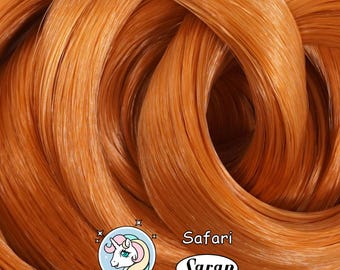 Safari Ginger Aubrn Saran Doll Hair for Rerooting Custom Dolls, 38-Inch