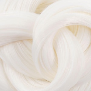 Nylon Doll Hair - Swan Matte White for Rerooting Custom Fashion Dolls, Doll Rehair, Reroot Tool Rehairing