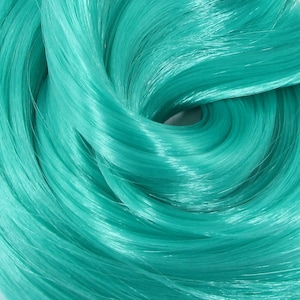 Nylon Doll Hair - Gusty Green - for Rerooting Custom Fashion Dolls, Doll Rehair, Reroot Tool Rehairing