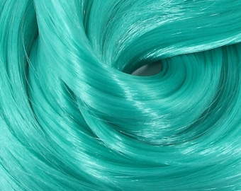 Nylon Doll Hair - Gusty Green - for Rerooting Custom Fashion Dolls, Doll Rehair, Reroot Tool Rehairing